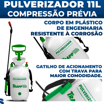 Pulverizador 11 Litros Lateral de Compressão Prévia SX-CS11B Trapp