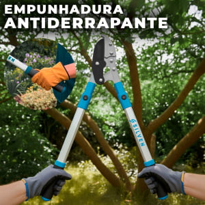 Tesoura De Poda Longa Afiada Galhos Cabo Extensível Ajustável Até 1 Metro Profissional Jardim Jardinagem