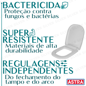 Tampa Assento Sanitário Vogue Plus + 3 Blocos Cheirinho P/ Caixa Acoplada