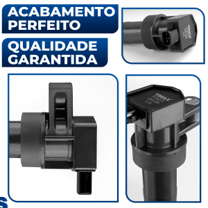 Kit 6 Bobina Ignição Azera 3.3 V6 Santa Fé 3.5 Veracruz 3.8