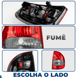 Lanterna Traseira Fumê Corsa Sedan 2000 2001 2002 Classic 2005 2006 2007 2008 2009 2010 Acrílico