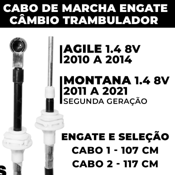 Cabo De Marcha Montana Agile 1.4 Seleção Engate Câmbio Trambulador 24578500