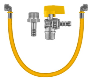 Kit 10 Metros Tubo Pex 16mm Para Gás + Cotovelos + Registro Angular + Bico Espigão