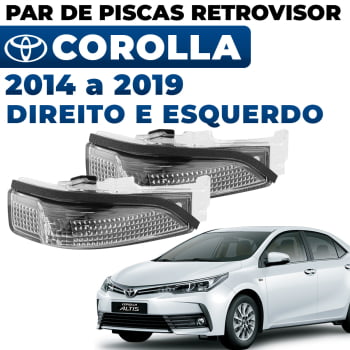 Par Pisca Seta Retrovisor Corolla 2014 2015 2016 2017 2018 Original Fitam