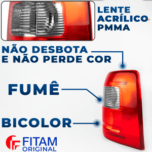 Par Lanterna Traseira Fumê EcoSport 4x4 4WD 2.0 2004 2005 2006 2007