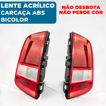 Par Lanterna Traseira Saveiro G7 2017 2018 2019 2020 2021 Robust Cristal Bicolor Direito Esquerdo Original FITAM