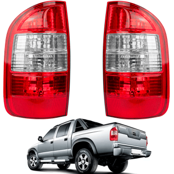 Par Lanterna Traseira Chevrolet GM S10 2008 2009 2010 2011 2012 Cristal Original Fitam