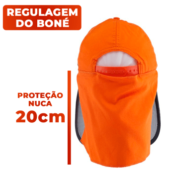 Boné Touca Árabe Roçador Com Proteção Facial Tela 8p Roçada