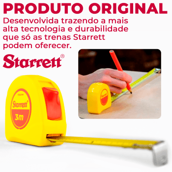 Kit 3 Trena De Bolso 3m 5m 8m Starrett Amarela