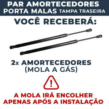 Par Amortecedor Porta Malas Sandero 2008 2009 2010 2011 2012 2013 2014 Tampa traseira