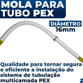 Mola Externa Pex Curva 16mm Tubo Multicamadas Gás Ar condicionado Astra