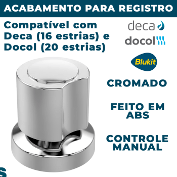 ACABAMENTO ABS CROMADO C40 PADRAO DECA/DOCOL BLISTER C/ 12 PECAS