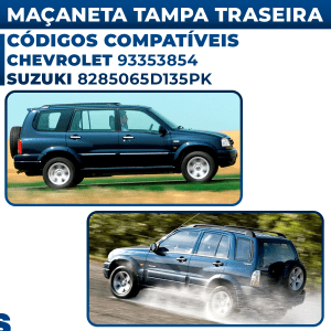 Maçaneta Tampa Traseira Porta Mala Tracker 2000 À 2009 Grand Vitara 1998 a 2004