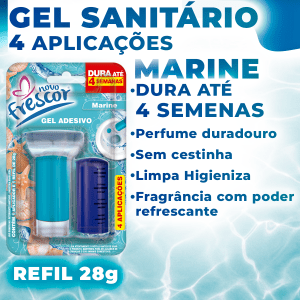 Aplicador Gel Adesivo Detergente Sanitário Marine Refil 4 Aplicações 28g
