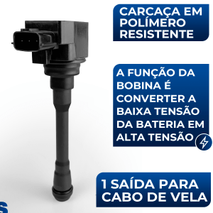 Bobina de Ignição Renault Kwid Sandero Logan 1.0 3cc 2017 2018 2019 2020 2021 2022