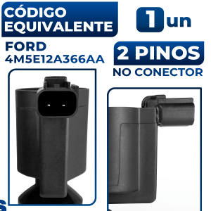 Bobina de Ignição Ford Focus Ecosport 2.0 Duratec 2009 2010 2011 2012 2013 4M5E12A366AA