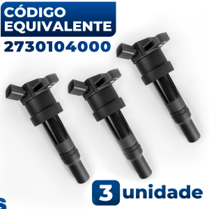 Kit 3 Bobinas Ignição HB20 Hb20s Picanto 1.0 Flex 2011 2012 2013 2014 2015 2016 2017 2018 2019 2020