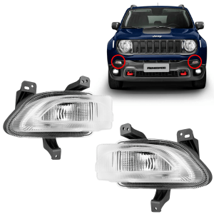 Par Pisca Seta Do Parachoque Jeep Renegade 2018 2019 2020 2021 2022 Original Fitam Direito Esquerdo