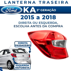 Lanterna Sinaleira Traseira Ford KA 2015 2016 2017 2018 Original FITAM Cristal