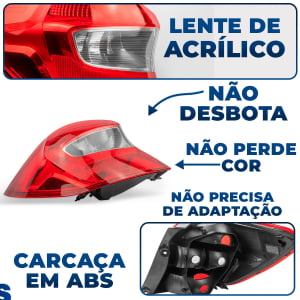 Lanterna Sinaleira Traseira Ford KA 2015 2016 2017 2018 Original FITAM Cristal