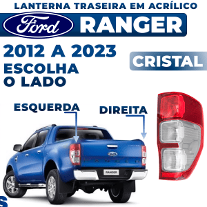 Lanterna Traseira Ford Ranger Cristal  2012 2013 2014 2015 2016 2017 2018 2019 2020 2021 2022 2023