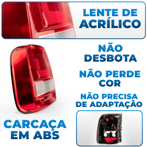 Lanterna Traseira Saveiro G7 2017 2018 2019 2020 2021 Robust Bicolor Esquerdo ou Direito Original FITAM
