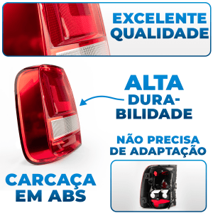 Lanterna Traseira Saveiro G7 2017 2018 2019 2020 2021 Robust Bicolor Esquerdo ou Direito