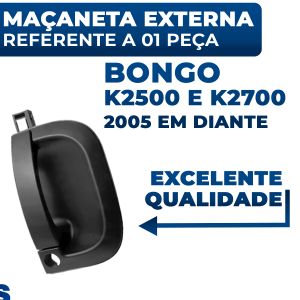 Maçaneta de Porta Externa Dianteira da Kia Bongo ano 2005 em Diante