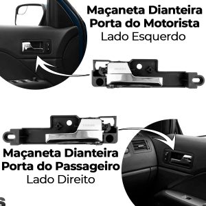 Macaneta Puxador de Porta Interna Dianteira Ford Fusion 2006 até 2012