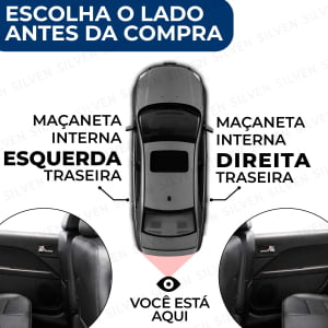 Maçaneta Puxador de Porta Interna Traseira do Ford Fusion de 2006 a 2012