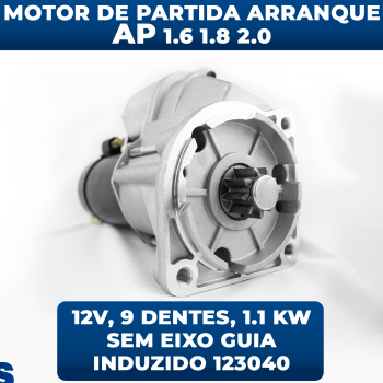 Motor de Arranque Partida AP Santana 1.6 1.8 2.0 1988 1989 1990 1991 1992 1993 1994 1995 1996 1997 1998 1999 2000 2001 2002