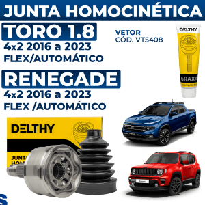 Junta Homocinética Toro Renegade 1.8 4x2 flex Automático 2016 2017 2018 2018 2019 2020 2021 2022 2023