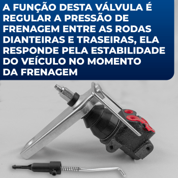 Válvula Equalizadora Freio Traseiro Renault Logan com Haste 2007 2008 2009 2010 2011 2012 2013