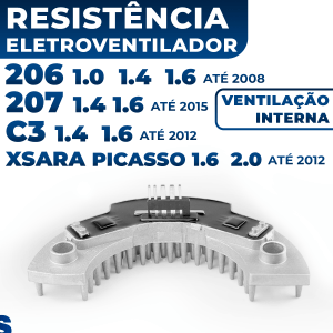 Resistência Ar Condicionado Digital 206 207 Xsara C3 1.4 1.6 2.0 9140010283 6441AP