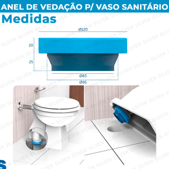 Anel De Vedação Para Vaso Sanitário Com Guia Blukit