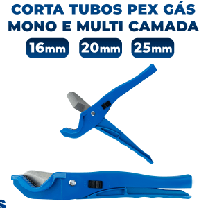 Tesoura Para Cortar Tubos Gás Pex Mono e Multicamadas 16mm 20mm 25mm Tct/1640