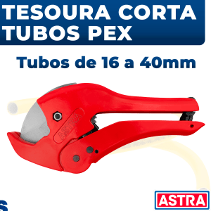 Tesoura Cortador de Tubo Pex Mangueira 16-40mm Astra Tct/1640