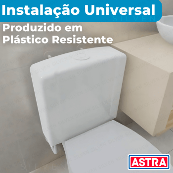 Caixa de Descarga Acoplada Completa Universal ASTRA Acionamento Simples 6L