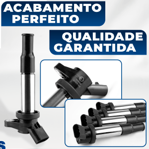 Kit 4 Bobinas de Ignição Jac J2 J3 J5 Lifan X60 2010 2011 2012 2013 2014 2015 2016