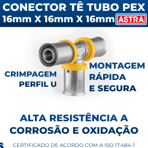 Conector Te Tee 16 X 16 X 16mm 1/2 Tubo Pex Multicamadas Gás