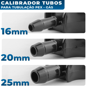 Escareador Calibrador Universal de Tubo Pex Gás Multicamadas 16mm 20mm 25mm