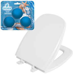 Tampa Assento Sanitário P/ Deca Monte Carlo Branco + 3 Bloco Pedra Aromatizador Sanitário para Caixa Acoplada