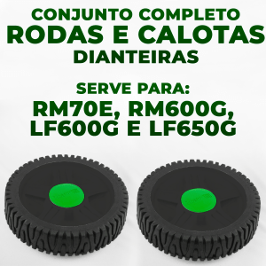 Kit 02 Rodas Dianteiras 8 Polegadas Cortador Grama Trapp Rm
