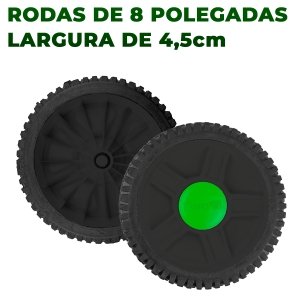 Kit 02 Rodas Dianteiras 8 Polegadas Cortador Grama Trapp Rm