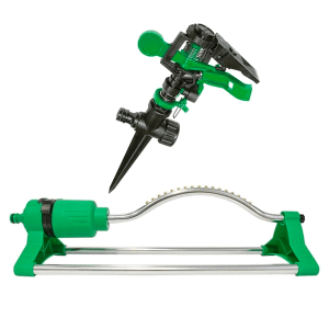 Kit Irrigadores TRAPP Irrigador de Jardim Oscilante 17 furos + Irrigador Esguicho Giratório Aspersor Haste Removível