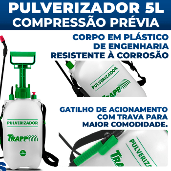 Pulverizador 5 Litros Lateral de Compressão Prévia SX-CS5 Trapp