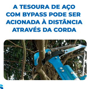 Serrote De Poda Profissional Serra e Poda de Galhos Altos de Arvores com Guilhotina Tesoura SILVEN