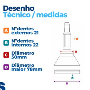 Par Junta Homocinética Peugeot 206 1.0 16V 1.4 8V