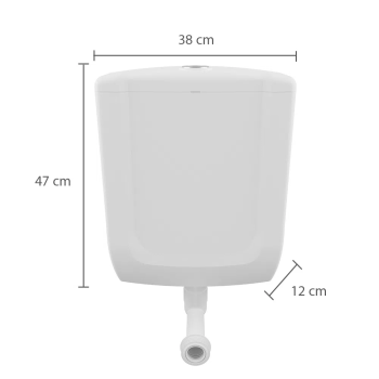 Caixa De Descarga Baixa Astra Acoplada Dispense Sua Válvula Cor Branco