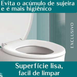 Assento Sanitário Oval Almofadado Slim + 3 Bloco Caixa Acoplada